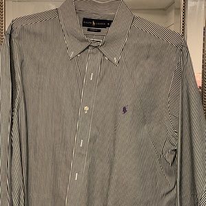 Ralph Lauren Polo Navy Stripe Buttondown Like New Size XL